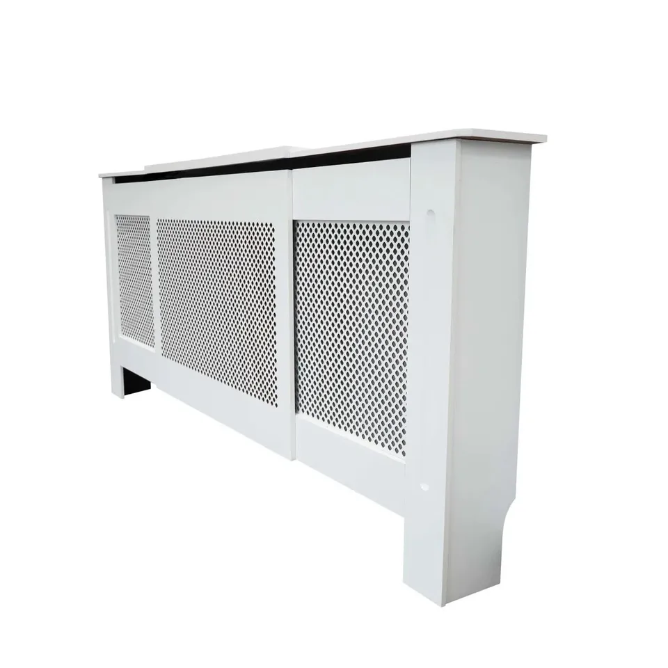 BOXED POIRIER ADJUSTABLE DIAMOND GRILL RADIATOR COVER -WHITE