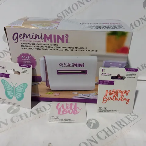 BOXED GEMINI MINI BY CRAFTER'S COMPANION MANUAL DIE-CUTTING MACHINE
