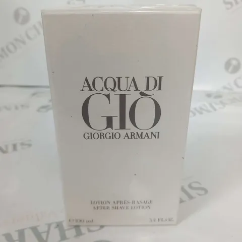 BOXED AND SEALED ACQUA DI GIO GIORGIO ARMANI 100ML AFTER SHAVE LOTION