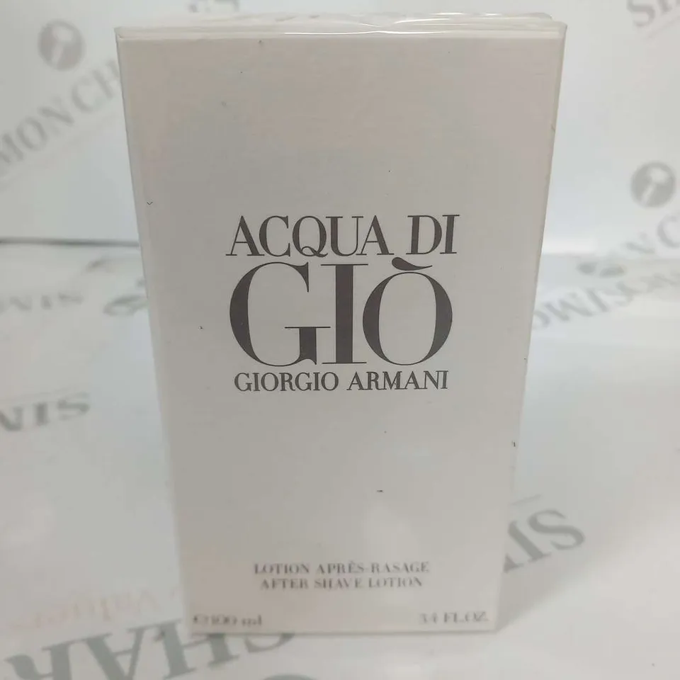 BOXED AND SEALED ACQUA DI GIO GIORGIO ARMANI 100ML AFTER SHAVE LOTION