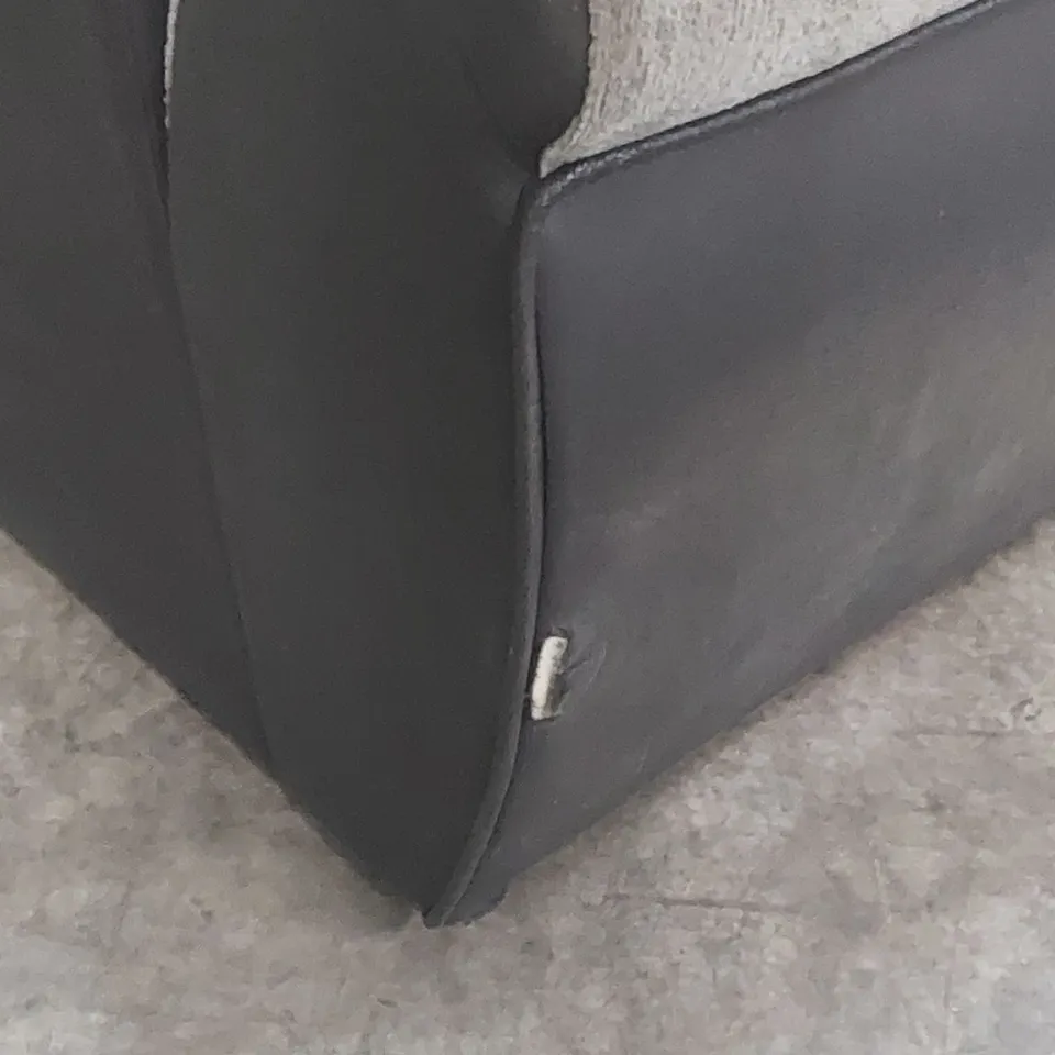 QUALITY DESIGNER UPHOLSTERED CORNER SOFA - GREY & BLACK