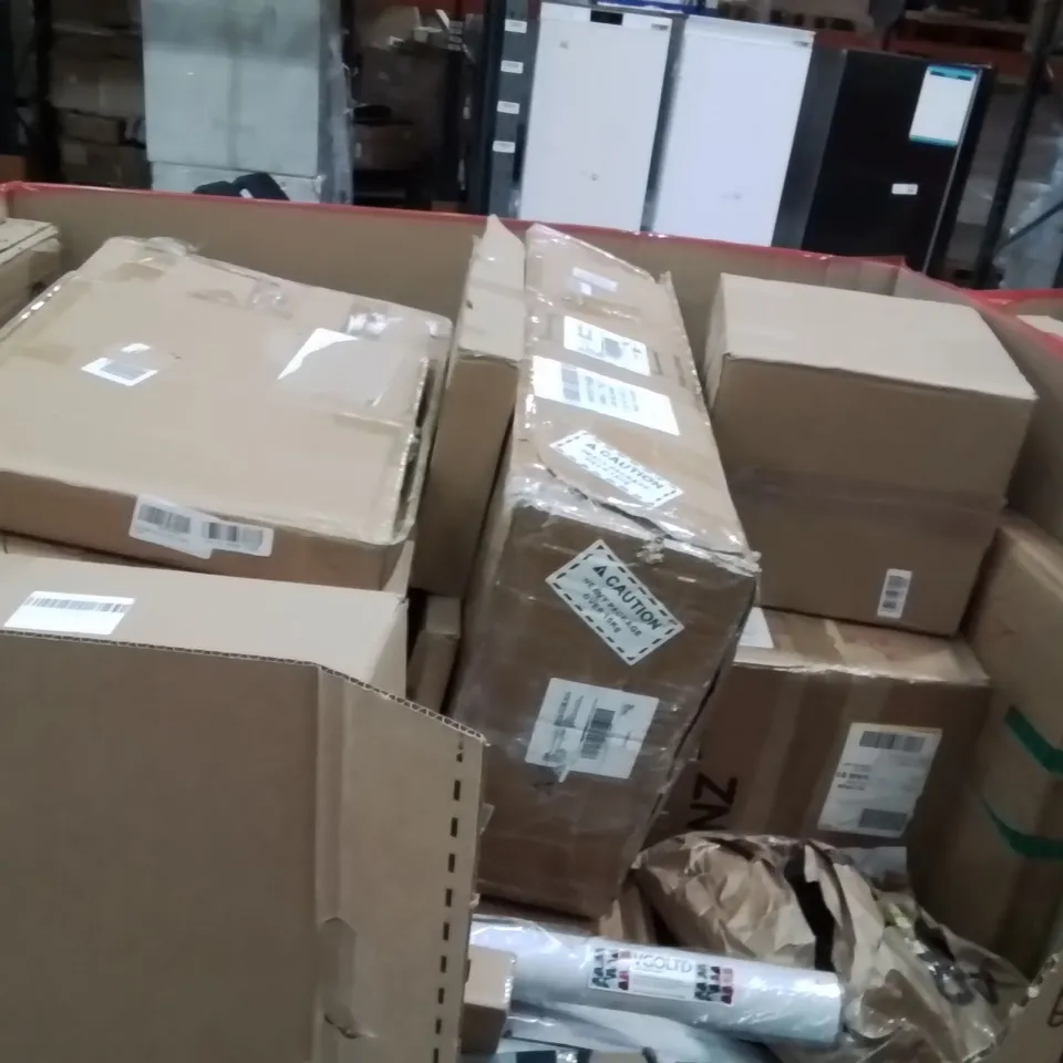 PALLET OF ASSORTED HOUSEHOLD GOODS AND PRODUCTS TO INCLUDE;3D STAINED WINDOW FILM,PLANT POTS