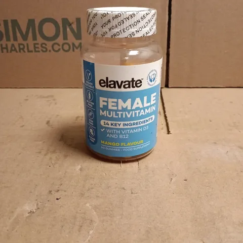 ELAVATE FEMALE MULTIVITAMINS 14 KEY INGREDIENTS MANGO FLAVOUR 60 GUMMIES