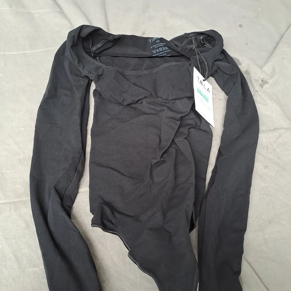 TALA CONTOUR SQUARE NECK LONG SLEEVE BODYSUIT - XS