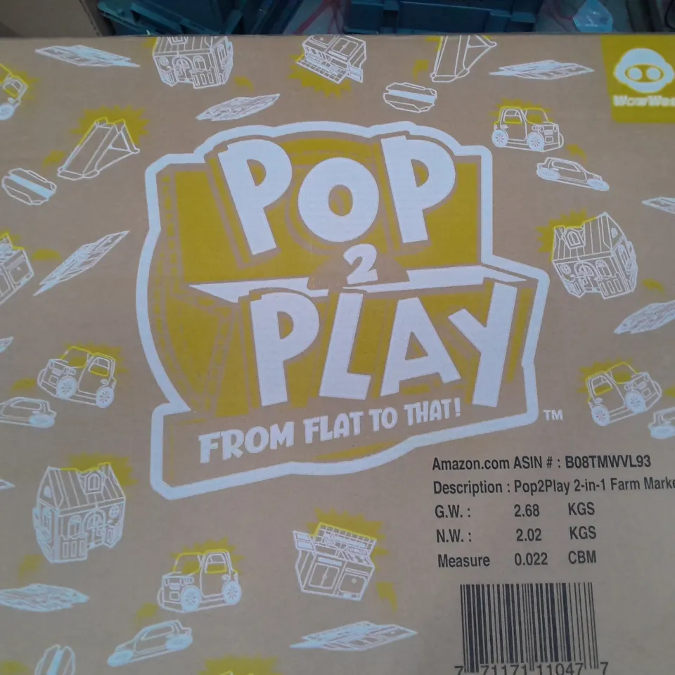 BOXED AS NEW WOWWEE POP 2 PLAY 2-IN-1 FARM MARKET / ICE CREAM SHOP