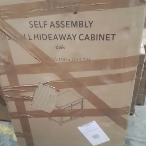 BOXED OLNEY SMALL HIDEAWAY CABINET OAK EFFECT