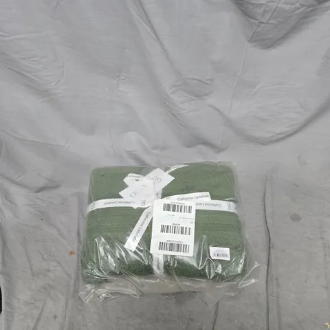 CATHERINE LANSFIELD ZERO TWIST BATH SHEET PAIR – GREEN (DG)