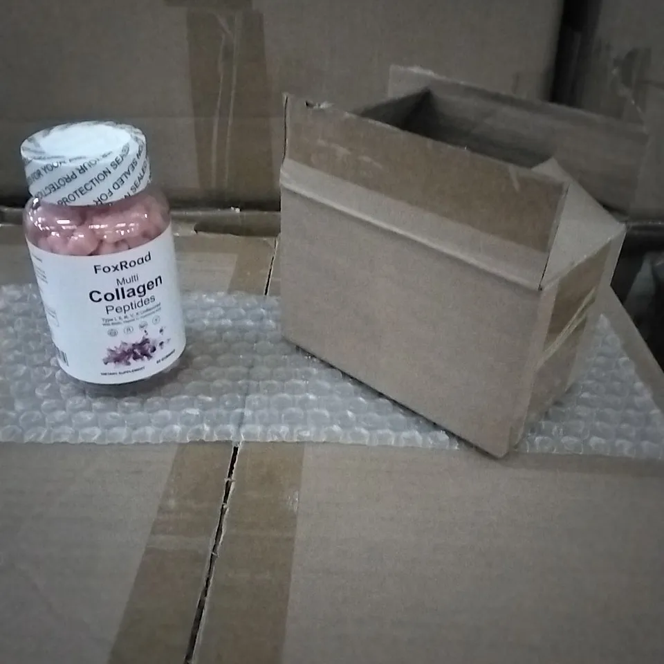 BOXED AND BAGGED FOXROAD MULTI COLLAGEN PEPTIDES 25 PER BOX APPROXIMATELY EXPIRY 27/08/2026