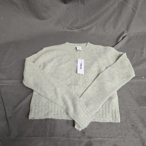 IETS FRANS... LEIGHTON CREW CARDIGAN IN LIGHT GREEN SIZE XS