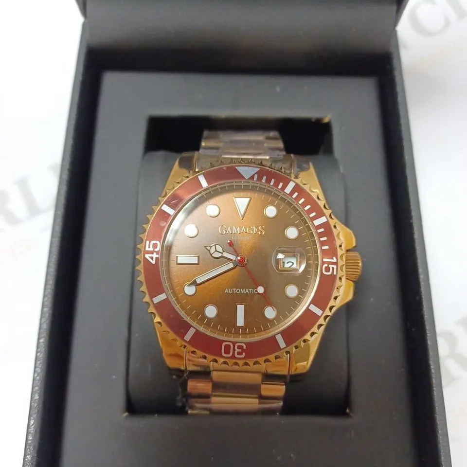 GAMAGES SPORTS ELEMENT ROSE AUTOMATIC BRACELET STRAP WRISTWATCH