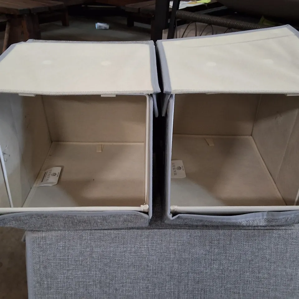 17 STORIES FABRIC BINS (SET OF 3) - GREY