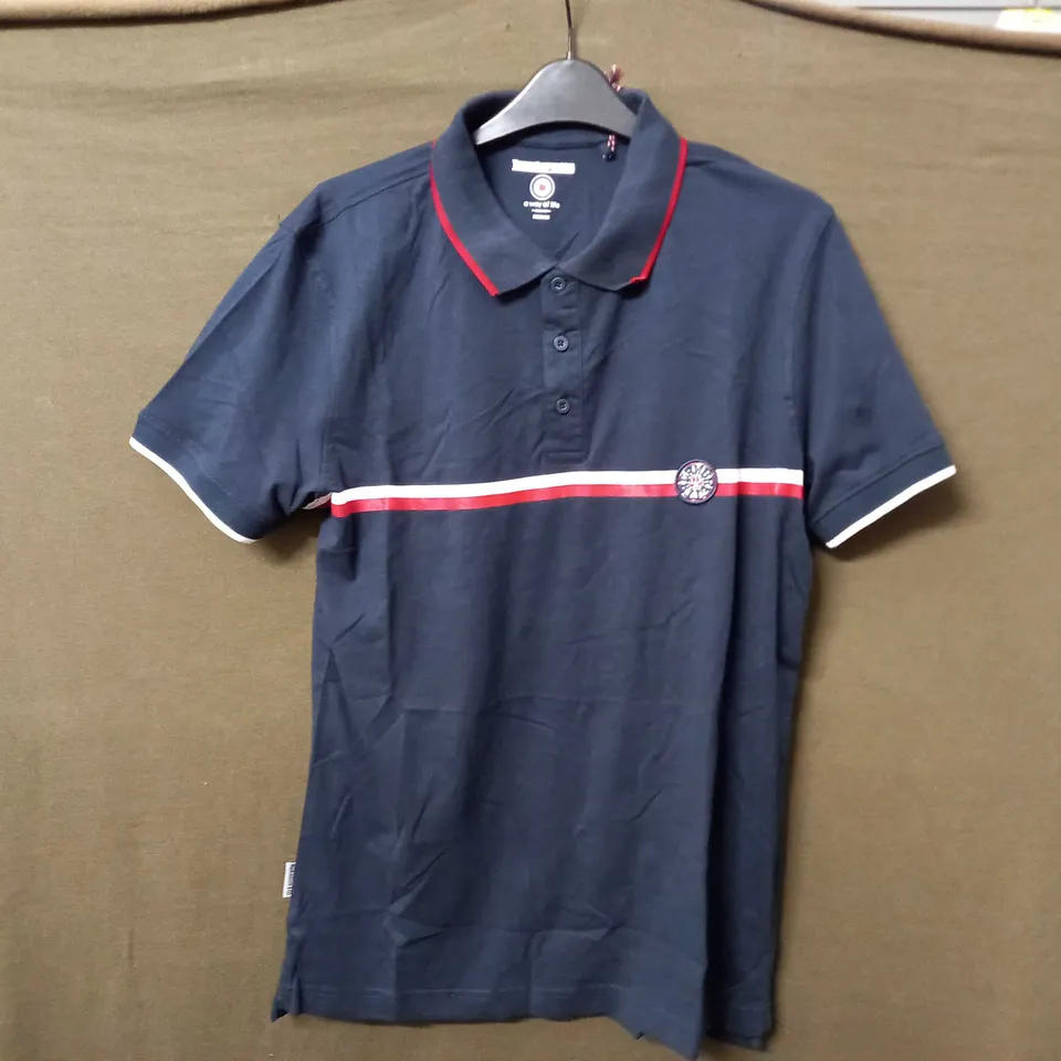 IAMBRETTA BADGE LOGO POLO IN NAVY - MEDIUM