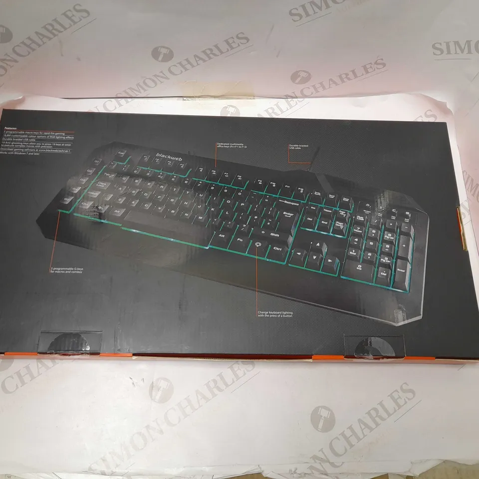 BLACKWEB BACKLIT GAMING KEYBOARD