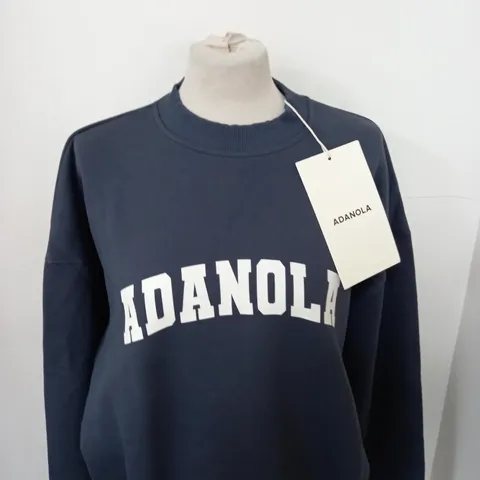 ADANOLA VARSITY OVERSIZED SWEATSHIRT SIZE S