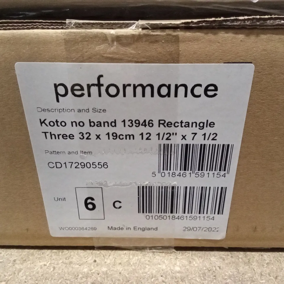 BOX OF APPROXIMATELY 6 STEELITE KOTO NO BAND RECTANGLE PLATES