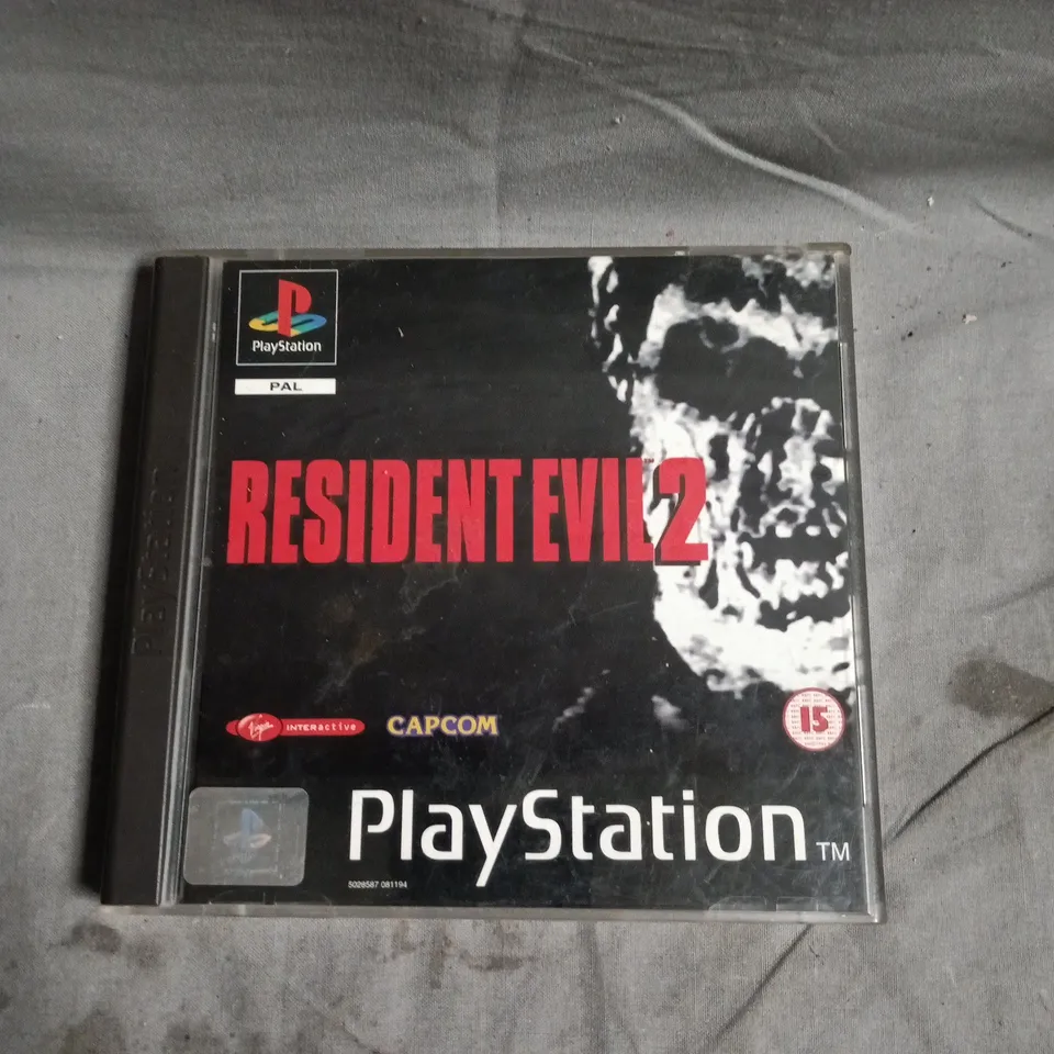 RESIDENT EVIL 2 FOR PLAYSTATION 1 RETRO VIDEO GAME 