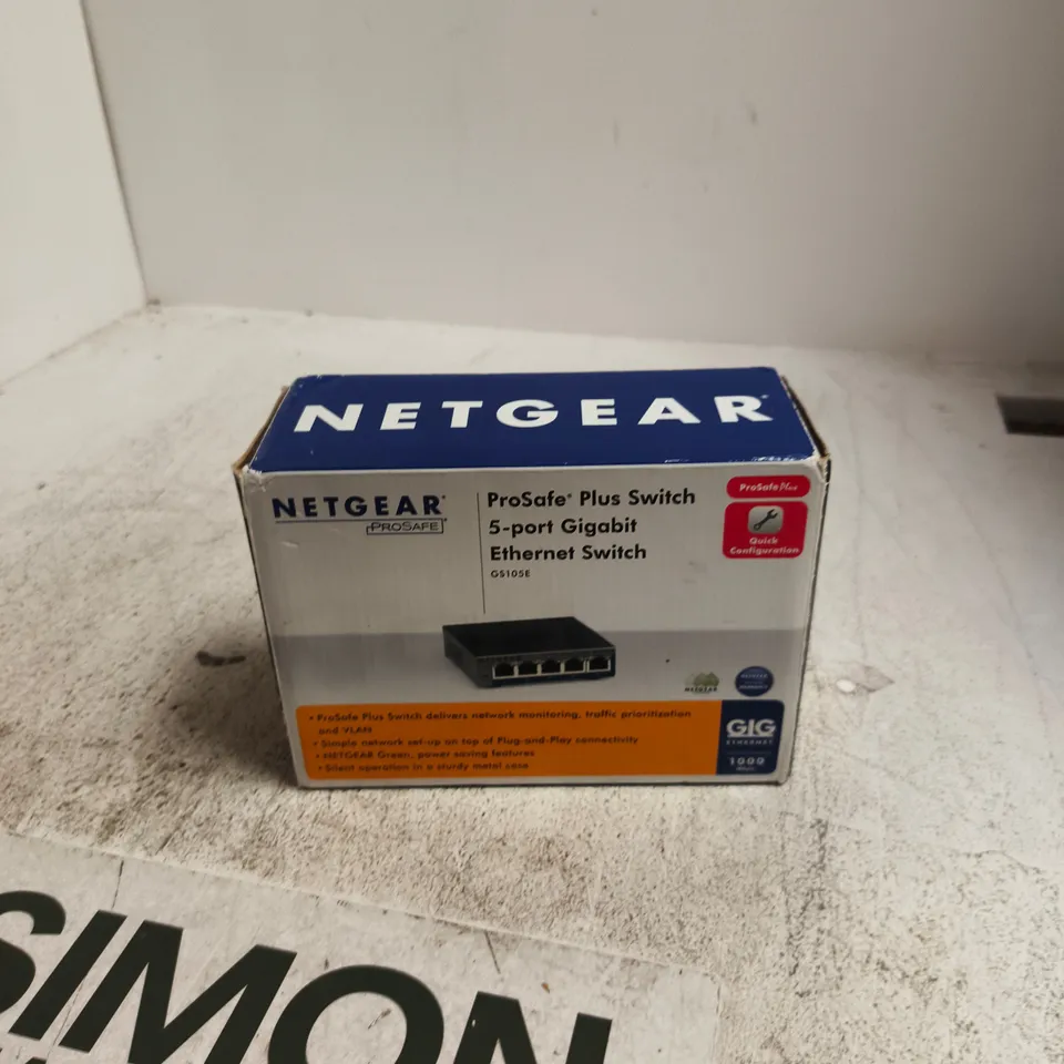 NETGEAR PROSAFE 5-PORT GIGABIT ETHERNET SWITCH – BOXED