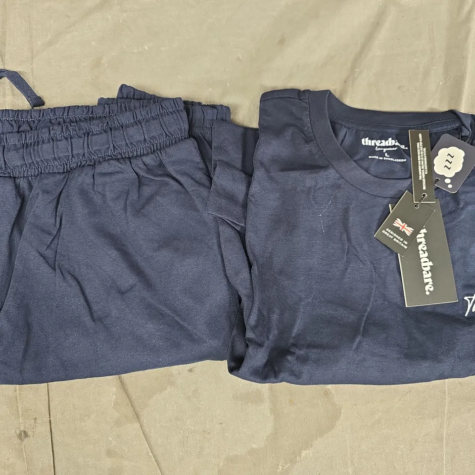 THREADBARE PYJAMA SET IN NAVY SIZE LARGE