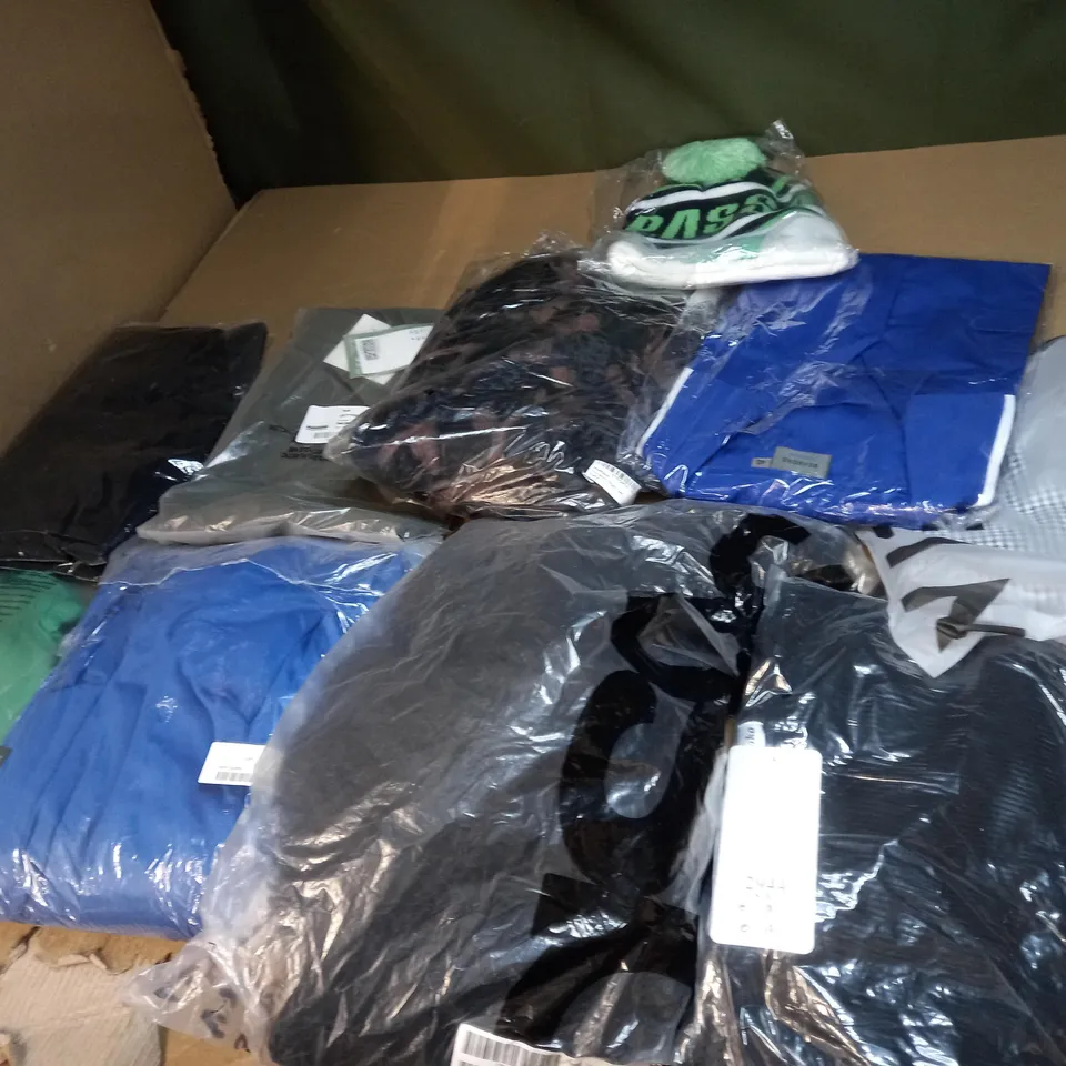 LOT OF APPROX 20 ASSORTED CLOTHING ITEMS VARYING IN SIZE/COLOUR/STYLE TO INCLUDE: TROUSERS, DRESSES, JUMPERS
