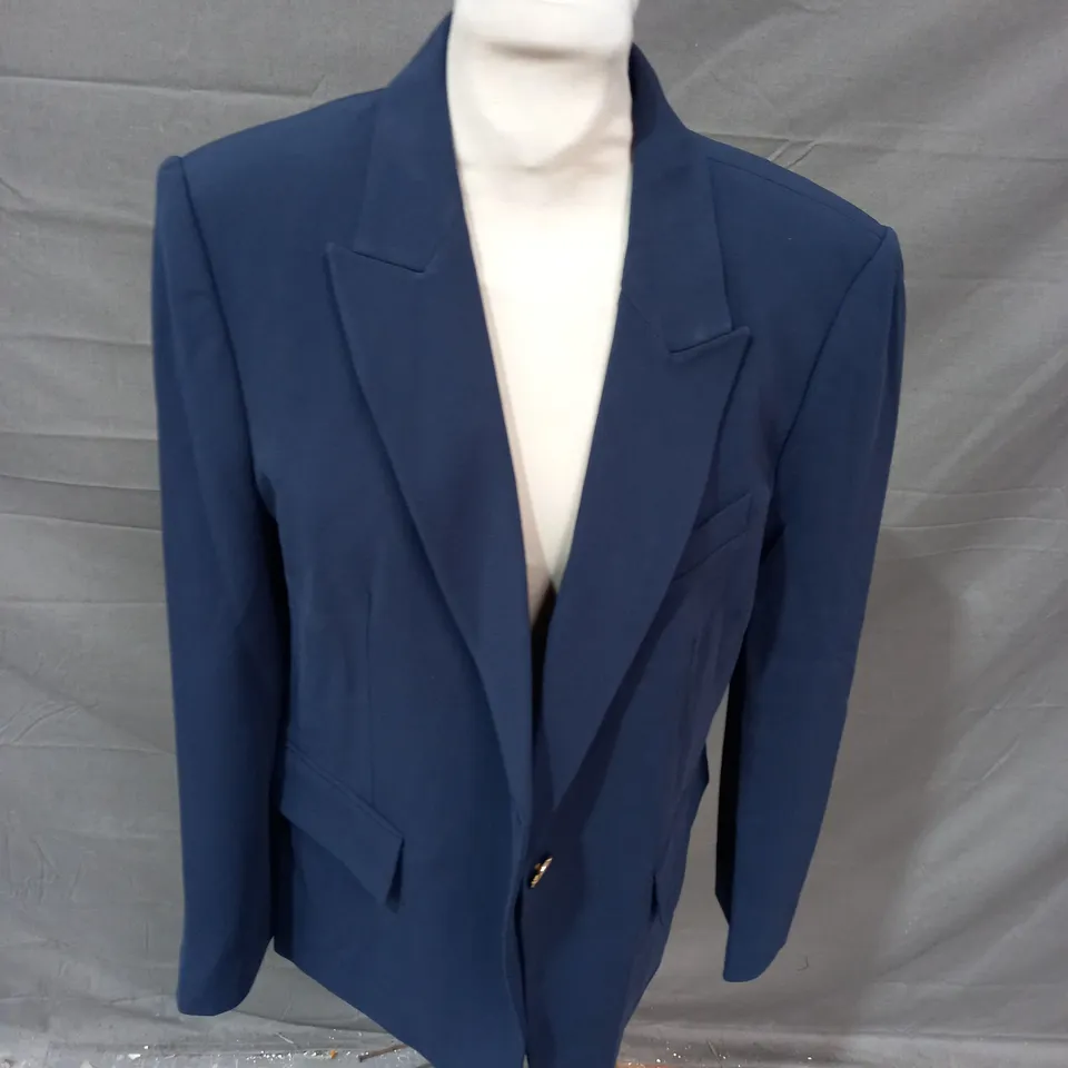 MICHAEL KORS BLUE BUTTON UP BLAZER - SIZE 10
