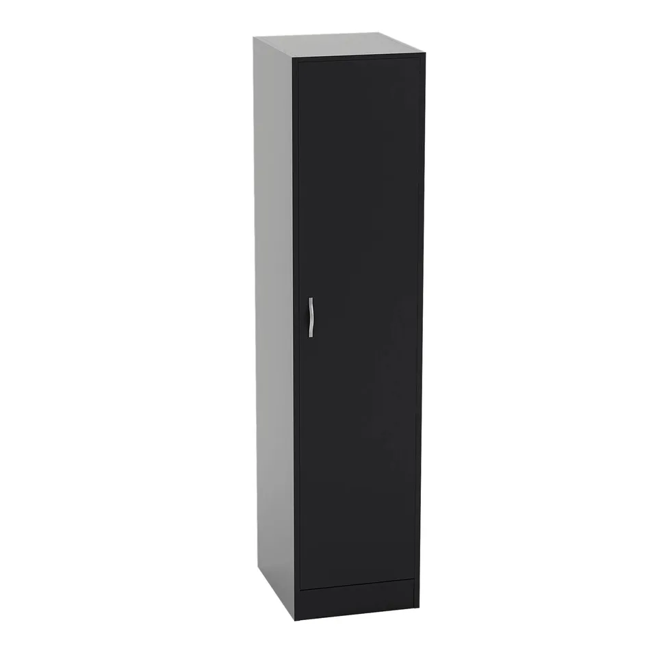 BOXED VIDA DESIGNS RIANO 1 DOOR WARDROBE - BLACK