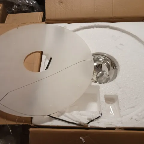 BOXED DESIGNER CHROME DOME LIGHTING FIXTURE - COLLECTION ONLY