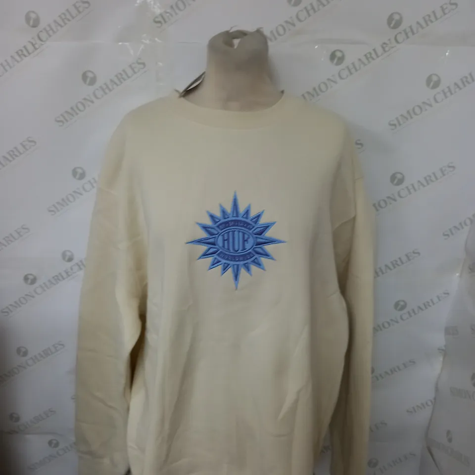 HUF LOGO GRAPHIC SWEATSHIRT SIZE XL