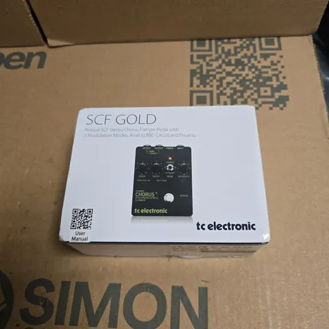 TC ELECTRONIC SCF GOLD STEREO CHORUS FLANGER PEDAL – BOXED