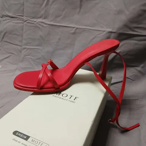 MOTF NATURALLY CHIC RED STRAPPY SANDALS – WOMEN'S EU40 (SHEIN)