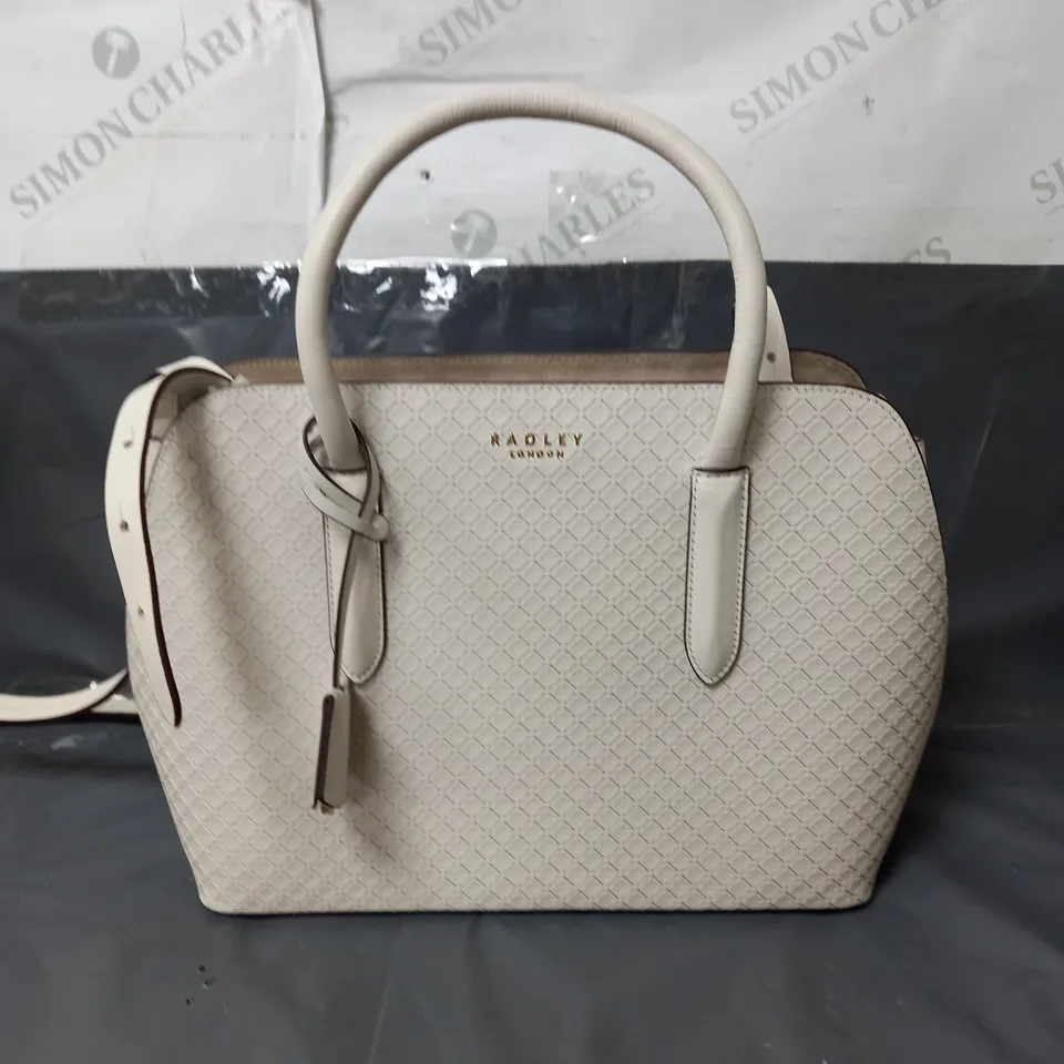 RADLEY LONDON LADIES CREAM LEATHER HANDBAG