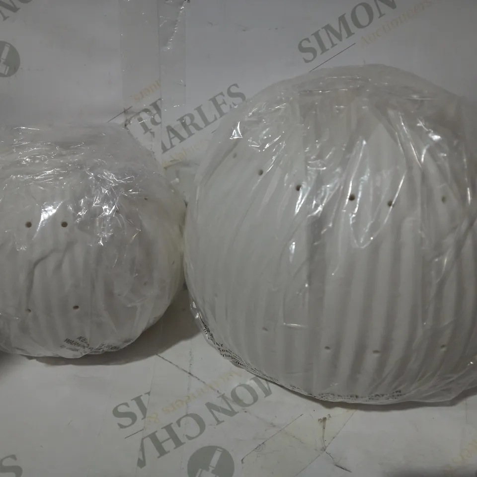 K BY KELLY HOPPEN SET OF CERAMIC LIGHT UP ORNAMENTS