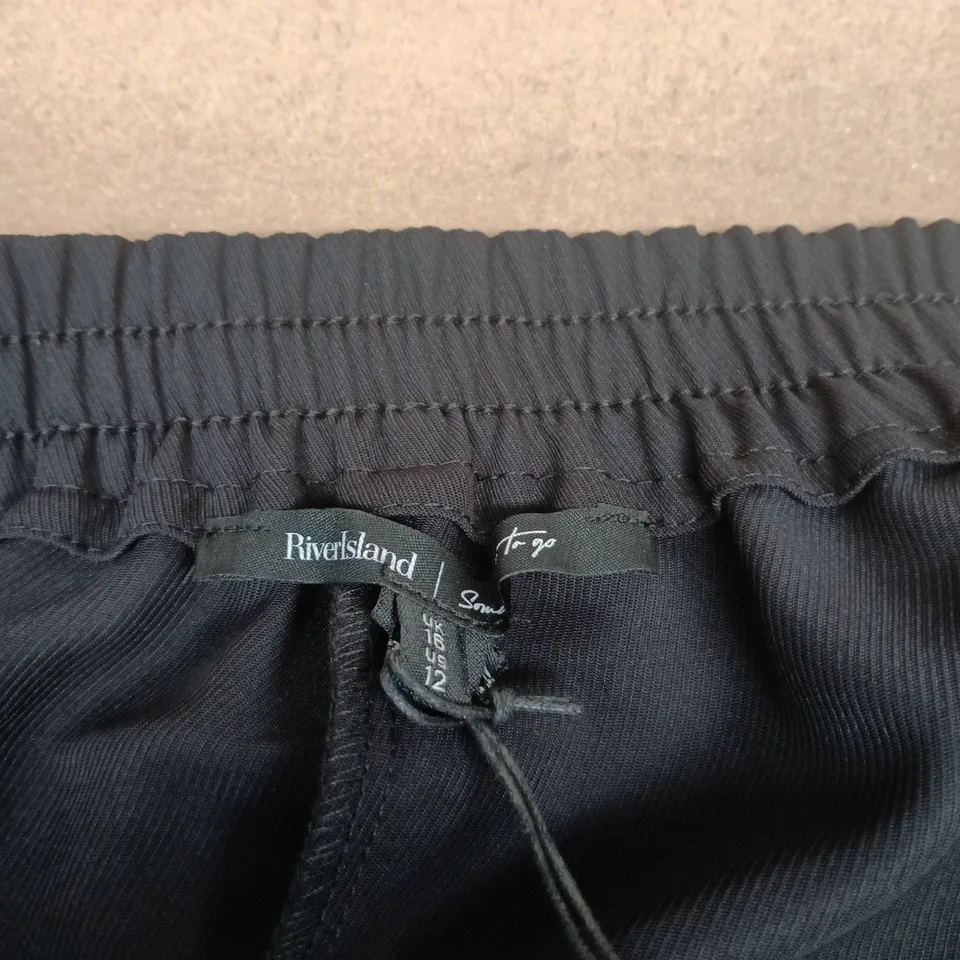 RIVER ISLAND WOMEN'S BLACK TROUSERS – UK 16R (EUR 42R)