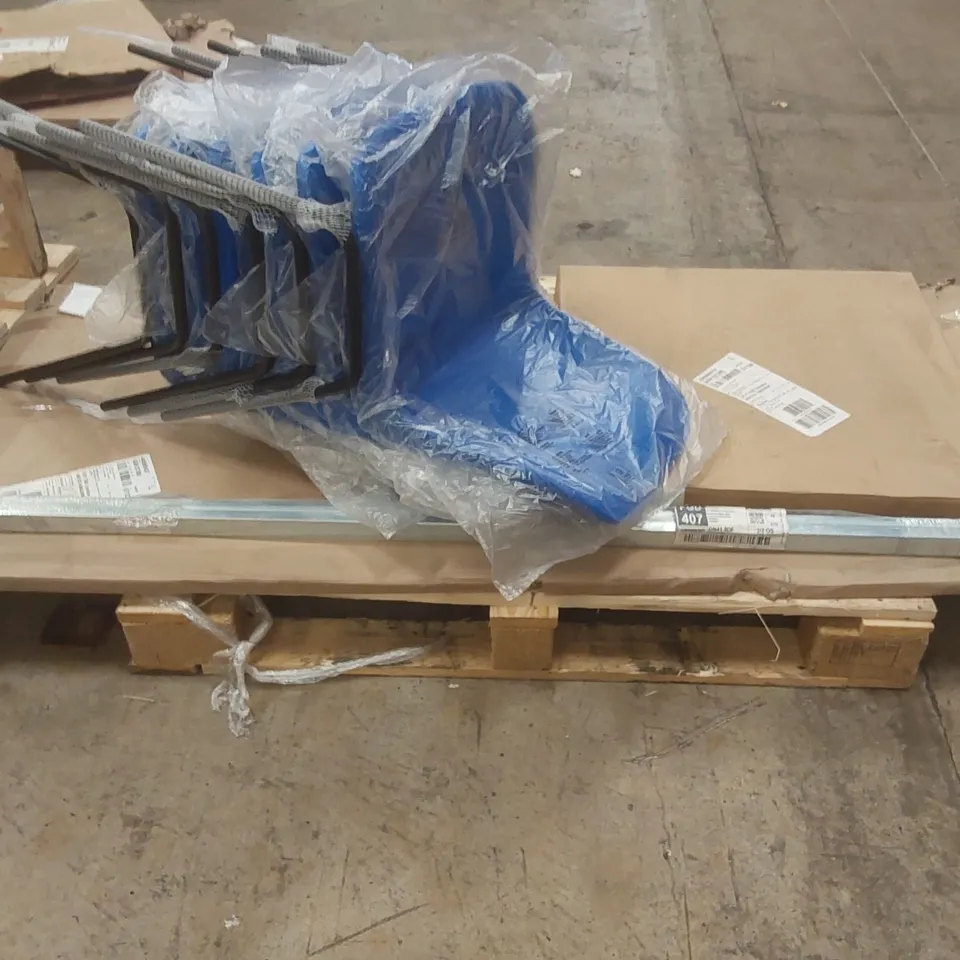 FURNITURE SET SANNA + SIERRA 1 TABLE AND 6 CHAIRS - 1 PALLET