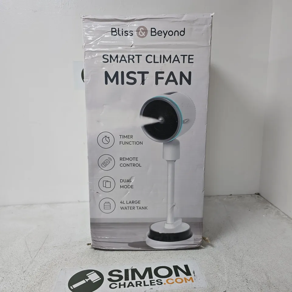 BLISS & BEYOND SMART CLIMATE MIST FAN – BOXED