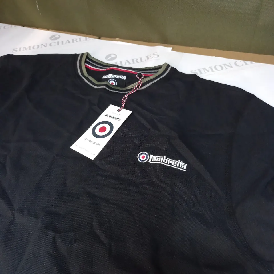 LAMBRETTA TWIN TIPPED PIQUE T-SHIRT SIZE XXL