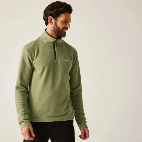 REGATTA MEN'S THOMPSON LIGHTWEIGHT HALF ZIP FLEECE | OIL GREEN XXL