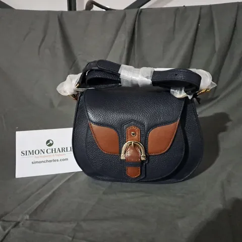 PAUL COSTELLOE GYMKHANA BAG IN NAVY/TAN