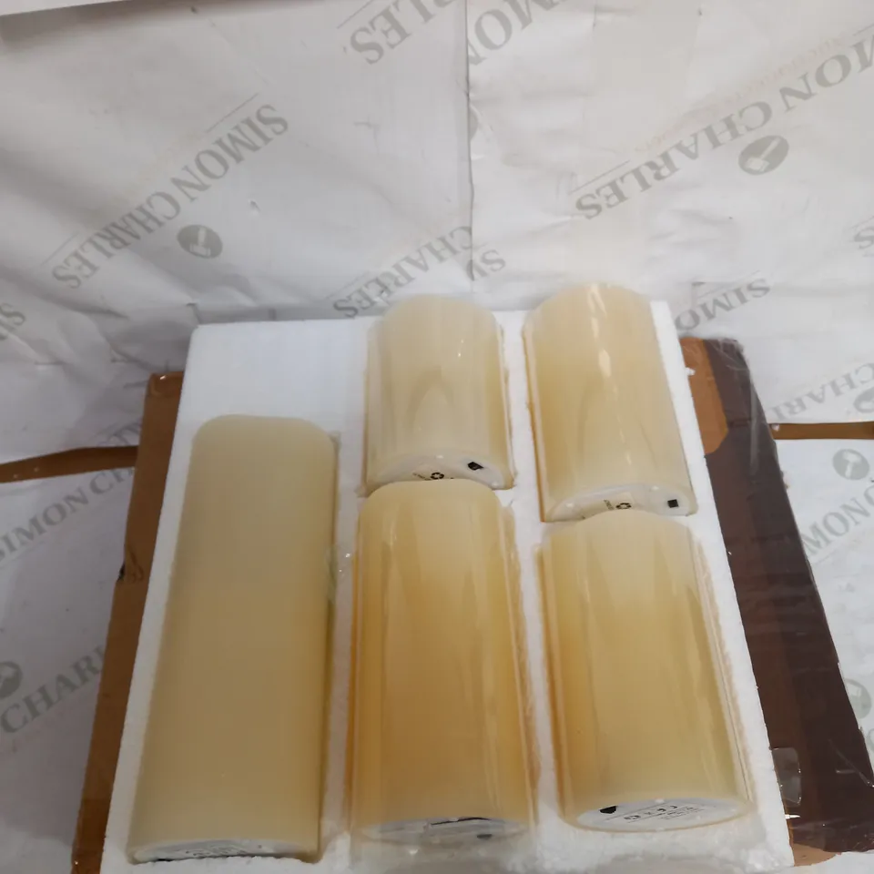 LUXFORM SET OF 5 FLAMELESS CANDLES 