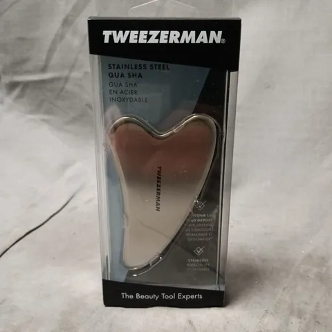 BOXED TWEEZERMAN STAINLESS STEEL GUA SHA