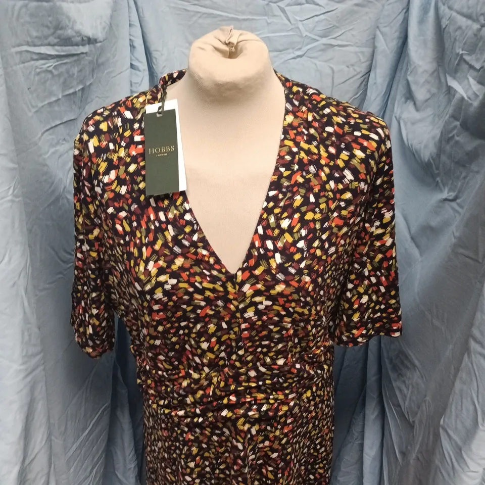 HOBBS LONDON WOMEN'S PATTERNED DRESS – SIZE 18