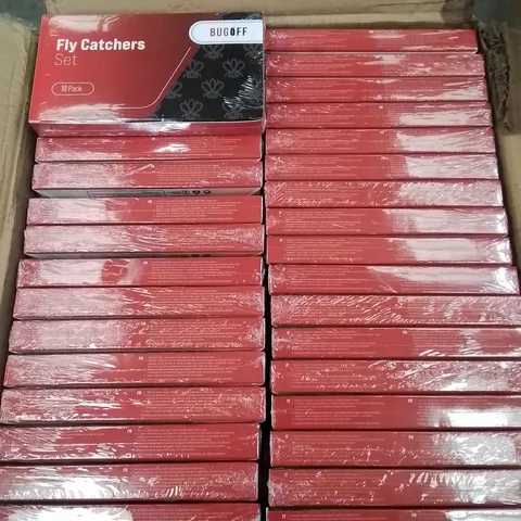 BOX CONTAINING LARGE AMOUNT OF FLY CATCHER SETS