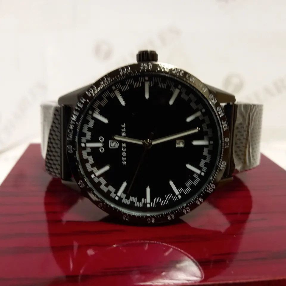 STOCKWELL DATE DIAL MESH STRAP WRISTWATCH RRP £650