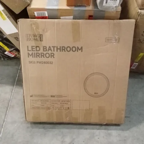 BOXED WALL MOUNTED ROUND LED BATHROOM MIRROR (1 BOX)
