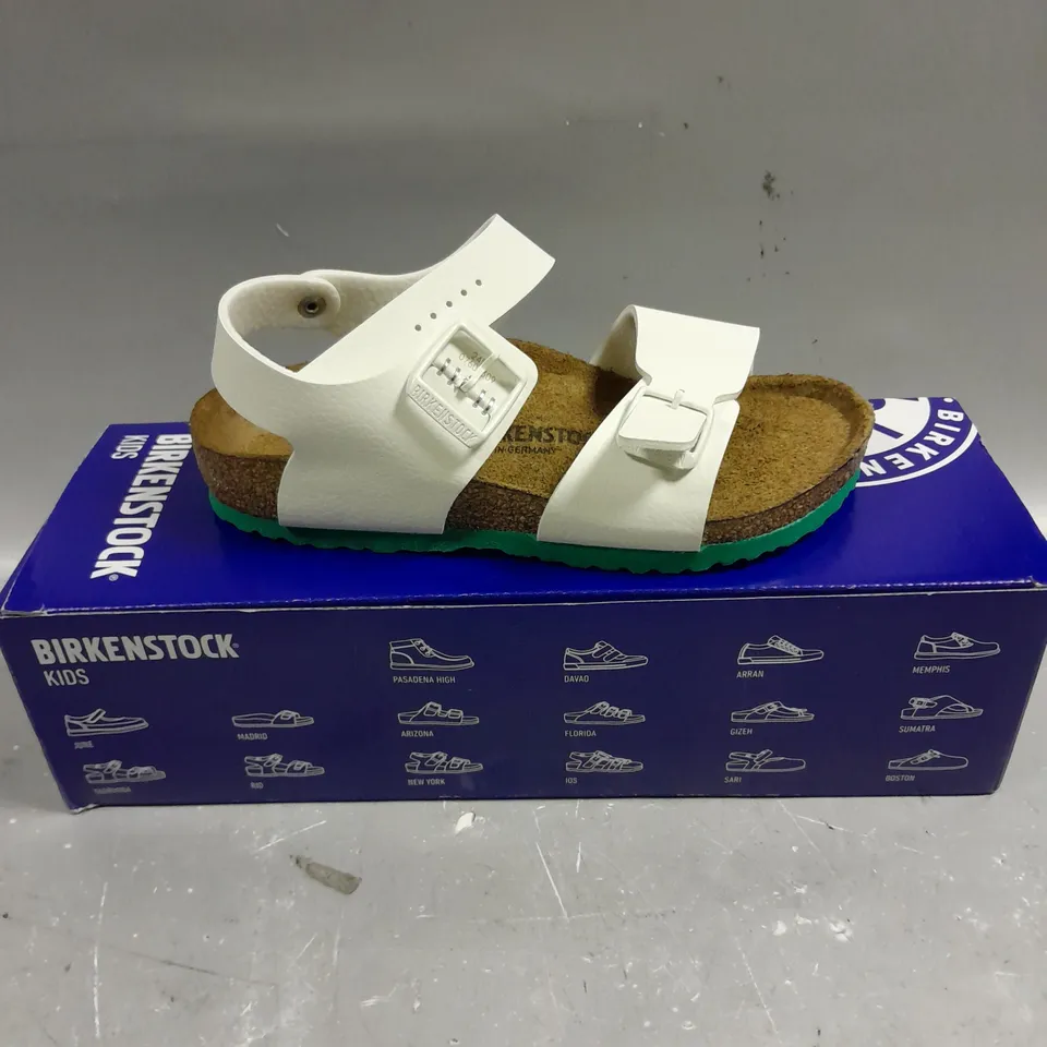 BOXED PAIR OF BIRKENSTOCK KIDS NEW YORK DESERT SANDALS - 13