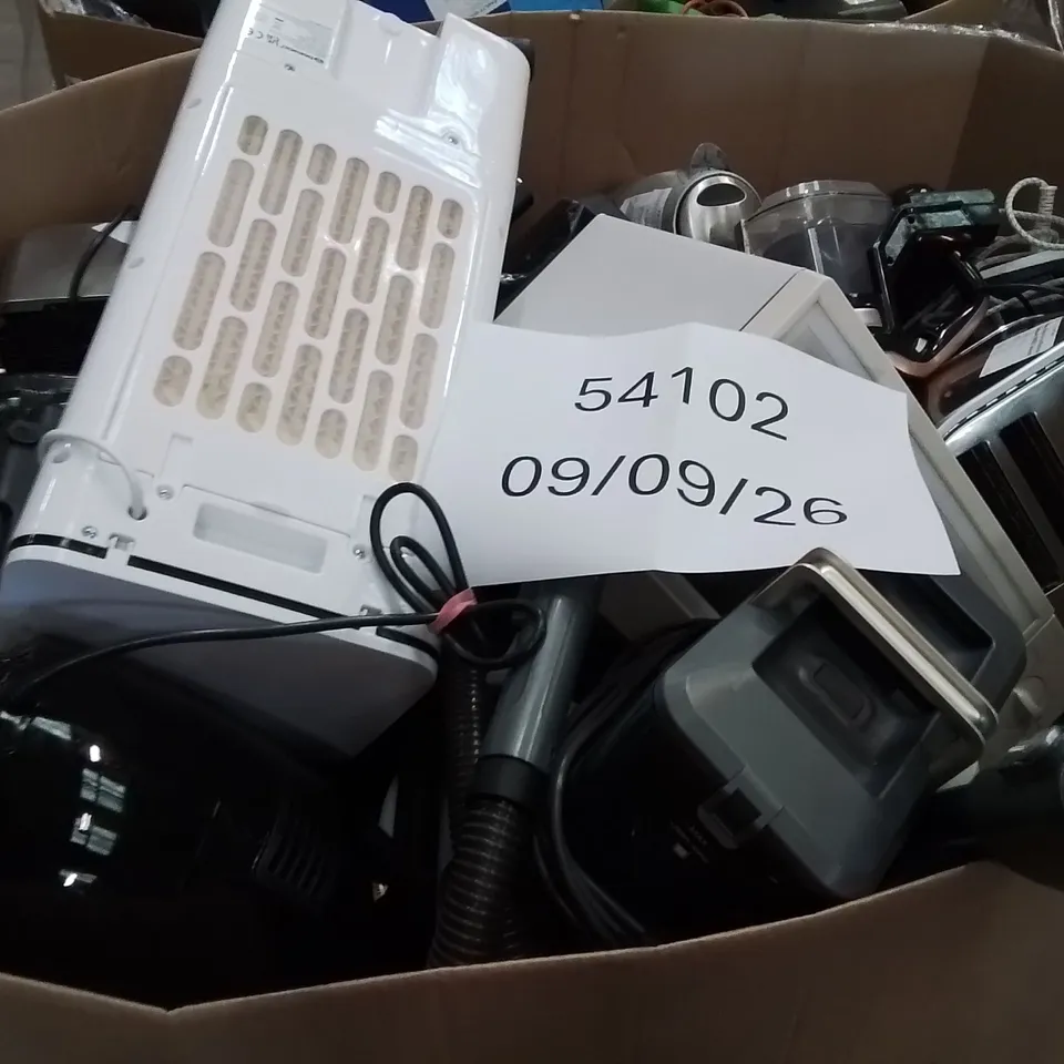PALLET CONTAINING A LARGE QUANTITY OF ELECTRICAL PRODUCTS TO INCLUDE;AIR COOLER,TOASTER,MICROWAVE,VACUUM CLEANER