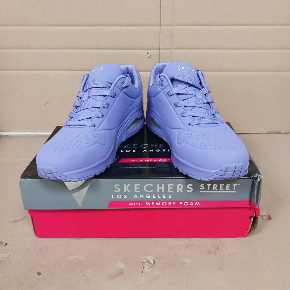 SKECHERS STREET UNO AIR TRAINERS PURPLE SIZE 5.5