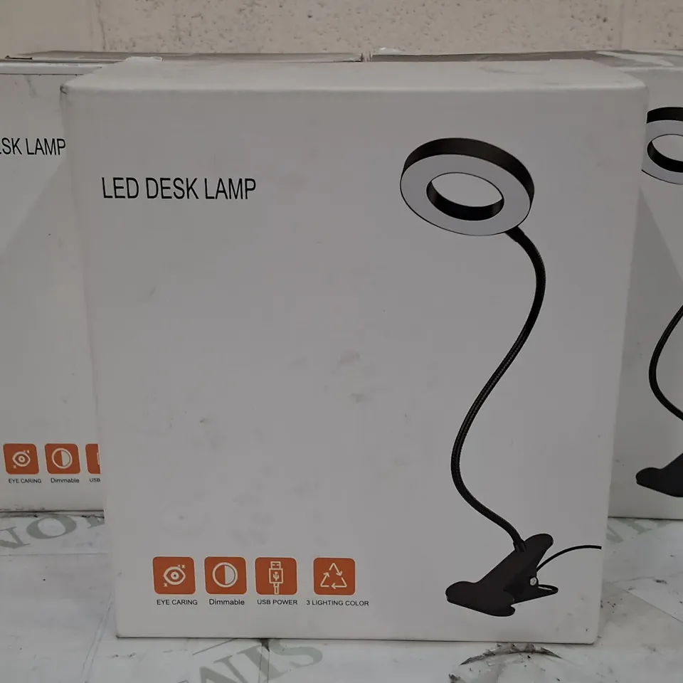 LOT OF 5 BOXED LED DESK LAMPS