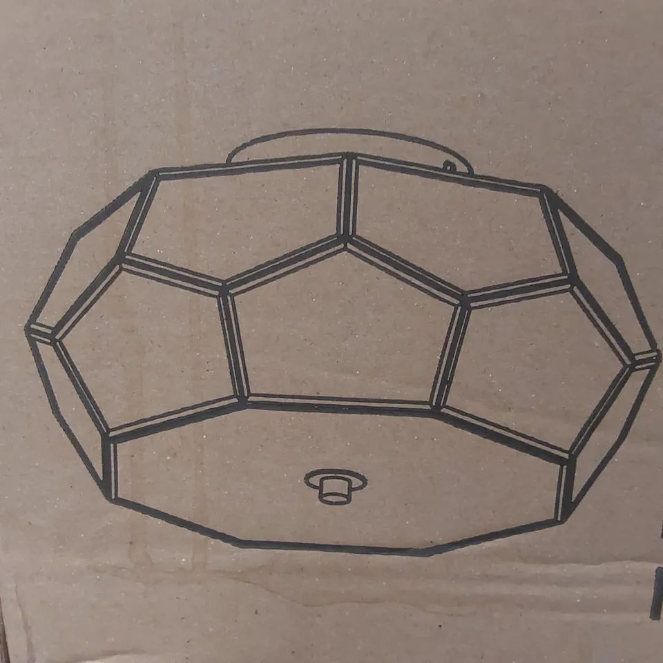 BRAND NEW BOXED GEOMETRIC CEILING LIGHT IN GOLD