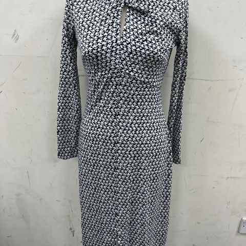 BODEN EMPIRE KNOT MIDI DRESS IN BLACK SIZE 6P