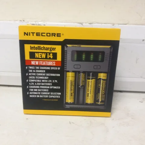 2 BOXED  NITECORE I4 INTELLICHARGER UNIVERSAL QUAD CHARGER UK PLUG